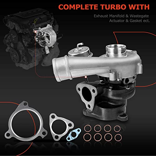A-Premium Complete Turbo Turbocharger Kit, with Wastegate Actuator & Gasket, Compatible with Audi TT Quattro 2003 2004 2005 2006, 1.8L, Replace# 5304-970-0023, 06A145704Q - Image 2