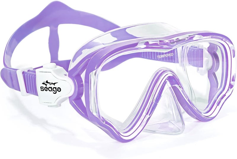 Seago Kids Swim Goggles Snorkel Diving Mask for Youth(5-15), Anti-Fog 180 Clear View - Image 1