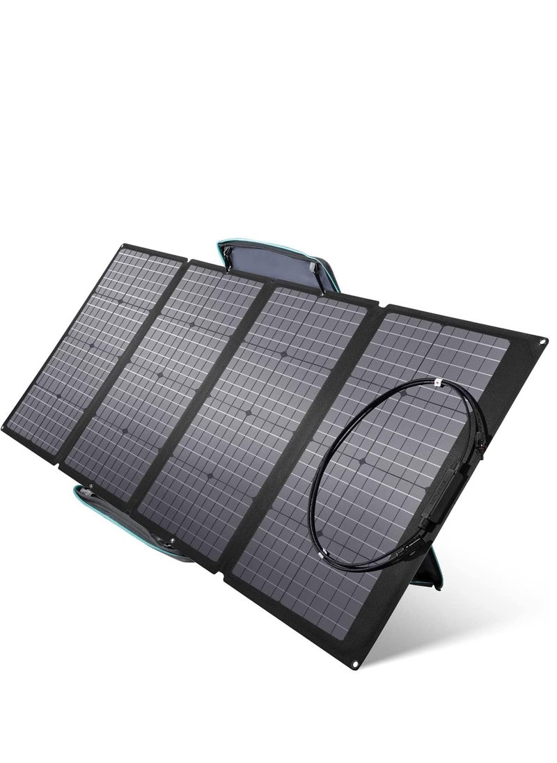 إيكو فلو EF ECOFLOW 160 وات لوحة شمسية محمولة لمحطة الطاقة ، شاحن للطاقة الشمسية قابل للطي مع مسند قابل للتعديل ، مقاوم للماء IP67 للتخييم في الهواء الطلق نظام RV خارج الشبكة ...  - Image 1
