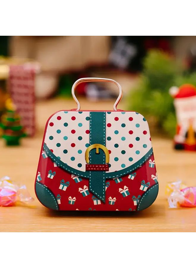 Elegant Metal Christmas Gift Box Style C Red Green Black Golden White Gray Brown - Image 1