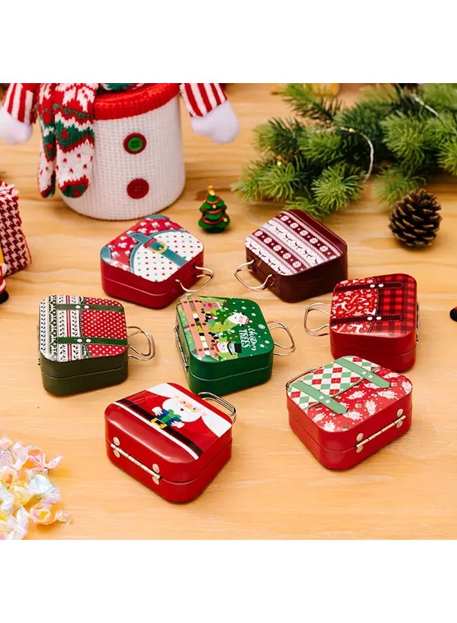 Elegant Metal Christmas Gift Box Style C Red Green Black Golden White Gray Brown - Image 2