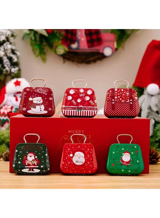 Elegant Metal Christmas Gift Box Style C Red Green Black Golden White Gray Brown - Image 5