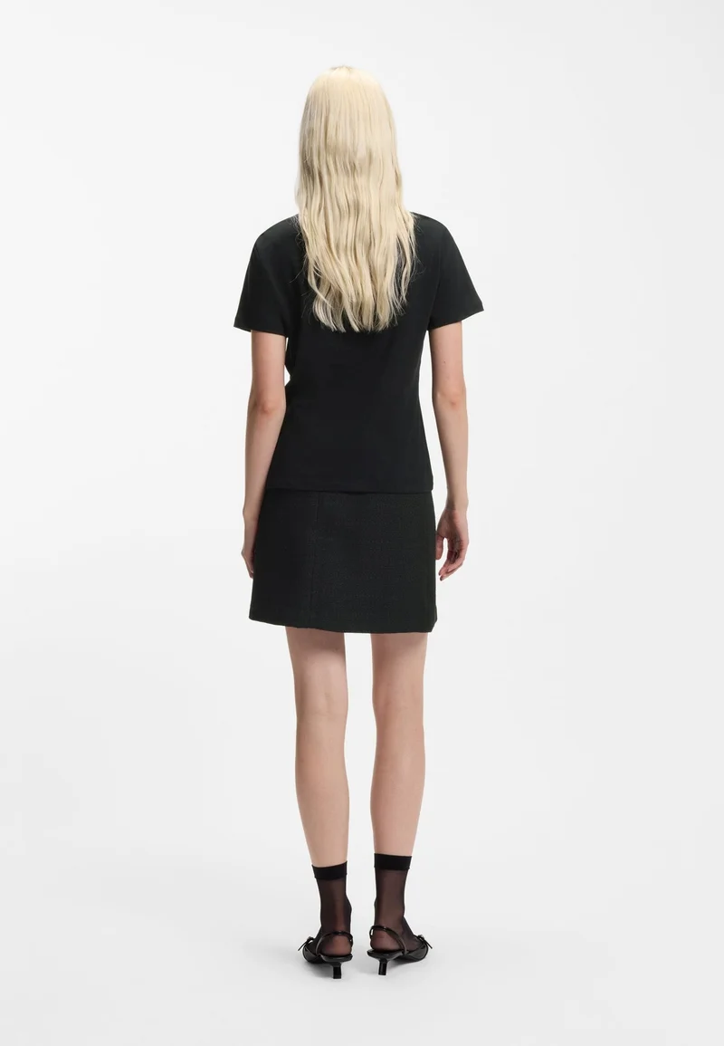 HUGO Cotton-jersey T-shirt with heart logo