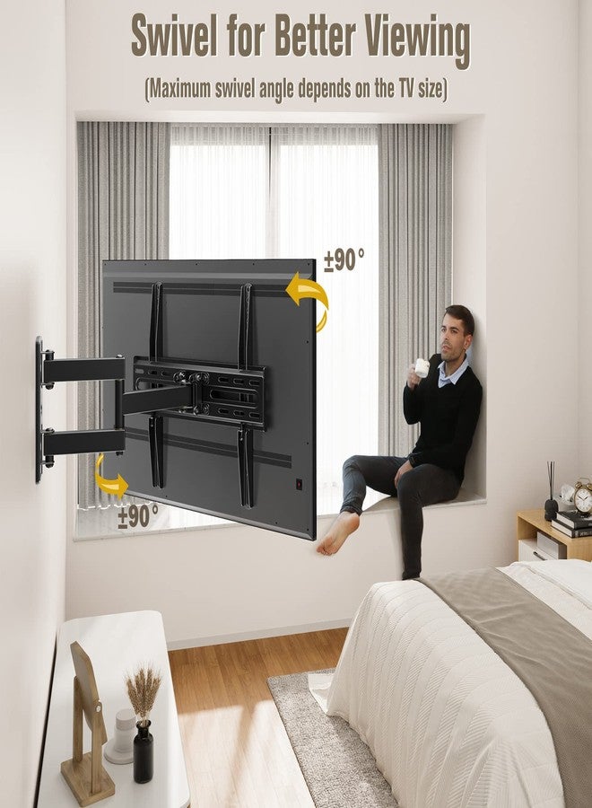 Mounting Dream TV Wall Mount Swivel and Tilt for Most 26-55 Inch TV, TV Mount Perfect Center Design, Full Motion TV Mount Bracket with Articulation, up to VESA 400x400mm, 60 lbs, MD2377 - Image 4