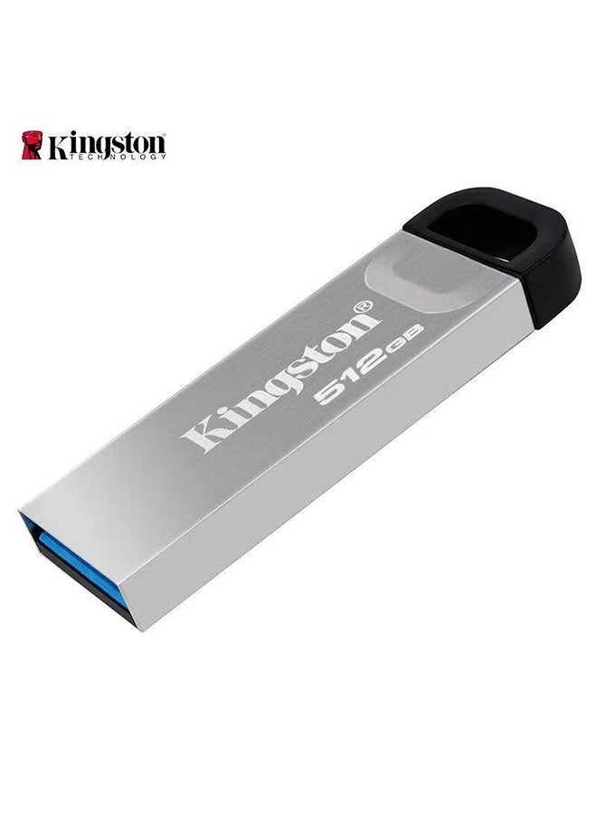Kingston Grey Kingston DataTraveler KySOn USB3.2 Metal Drive 512GB High-Speed Edition , Read Speed 200MB/s for In-Car Commercial Use and Portable Storage in Multiple Scenarios - Image 2