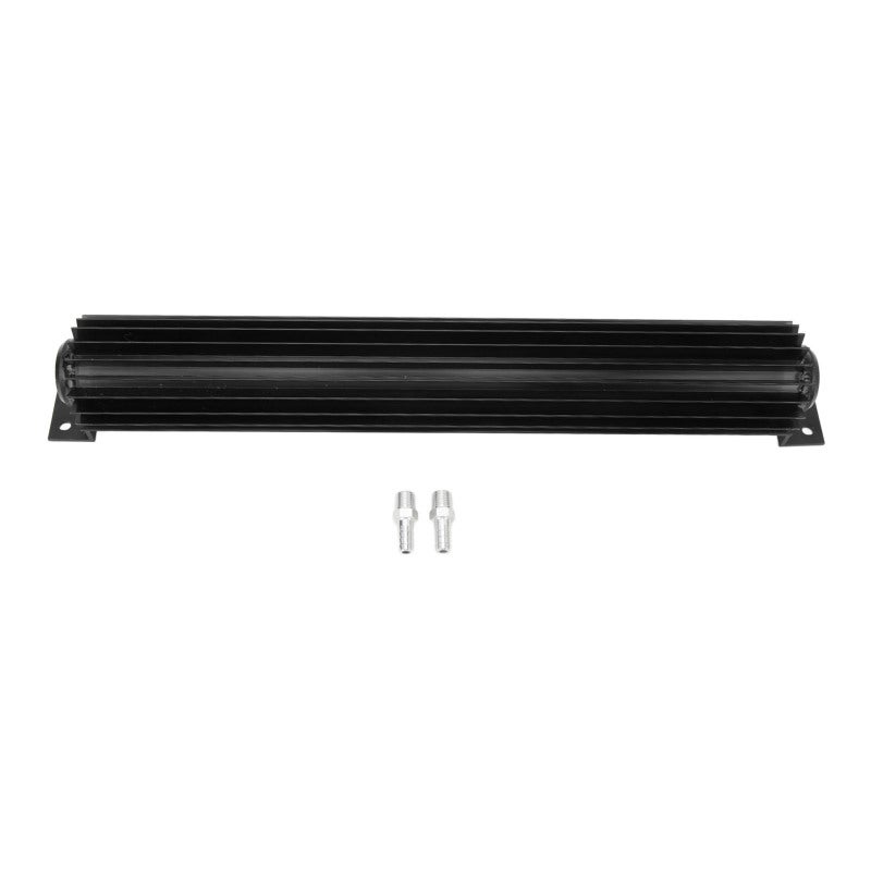 Aluminum Finned Transmission Oil Cooler Universal Black Dual Pass - Efficient Cooling Durable Rust Resistant for Car Truck and More - Image 1
