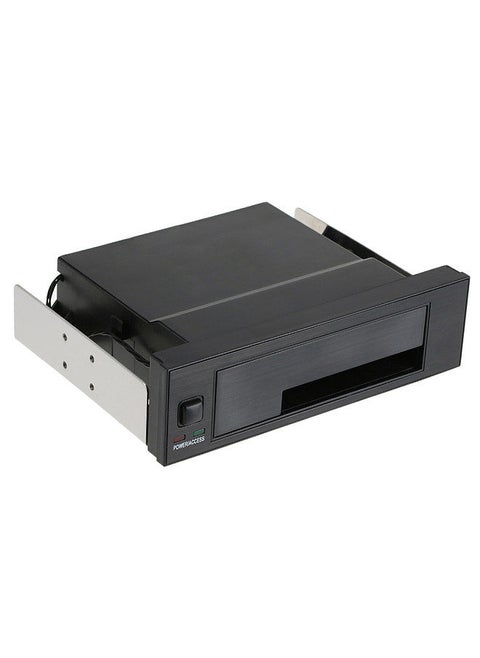 Internal Single Bay Mobile Rack Enclosure with LED Indicator Light Support Hot-swap for 2.5/3.5inches SATA HDD SSD Fit PC 5.25'' Bay
