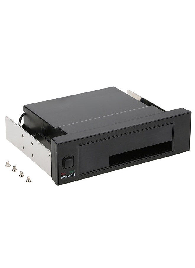 Generic - Internal Single Bay Mobile Rack Enclosure with LED Indicator Light Support Hot-swap for 2.5/3.5inches SATA HDD SSD Fit PC 5.25'' Bay - Image 1