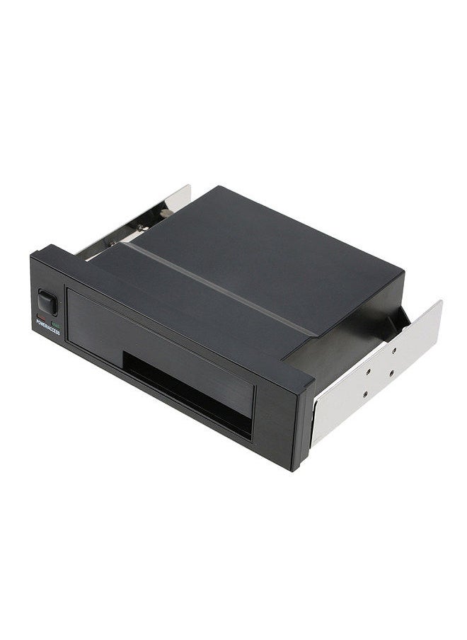 Generic - Internal Single Bay Mobile Rack Enclosure with LED Indicator Light Support Hot-swap for 2.5/3.5inches SATA HDD SSD Fit PC 5.25'' Bay - Image 1