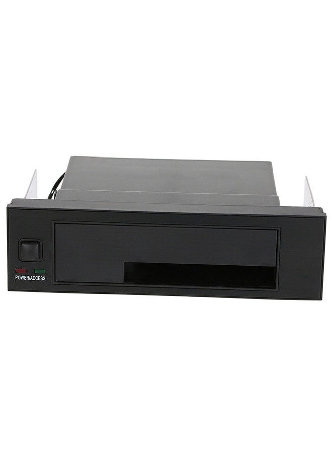Generic - Internal Single Bay Mobile Rack Enclosure with LED Indicator Light Support Hot-swap for 2.5/3.5inches SATA HDD SSD Fit PC 5.25'' Bay - Image 1