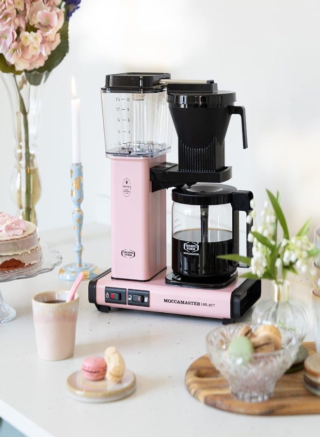 موكا ماستر KBG Coffee Brewer: ماكينة تحضير القهوة المفلترة مع دورق زجاجي – 1.25 لتر – وردي  - Image 5