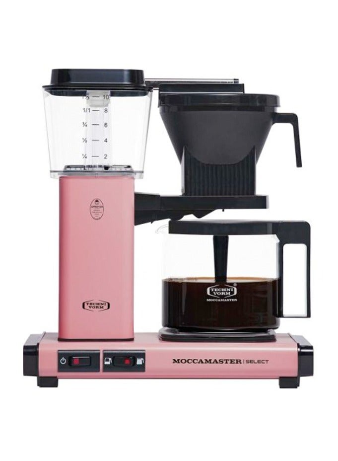 موكا ماستر KBG Coffee Brewer: ماكينة تحضير القهوة المفلترة مع دورق زجاجي – 1.25 لتر – وردي  - Image 1