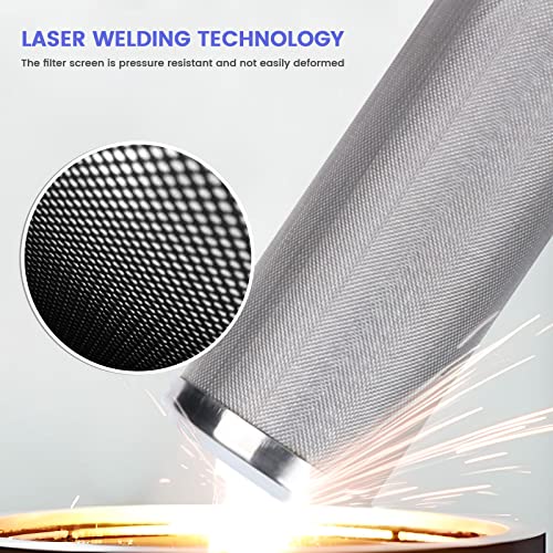 Amwater Stainless Steel Cleanable Wire Mesh Filter Cartridge 10”Length,2.5"OD(25 Micron) - Image 4