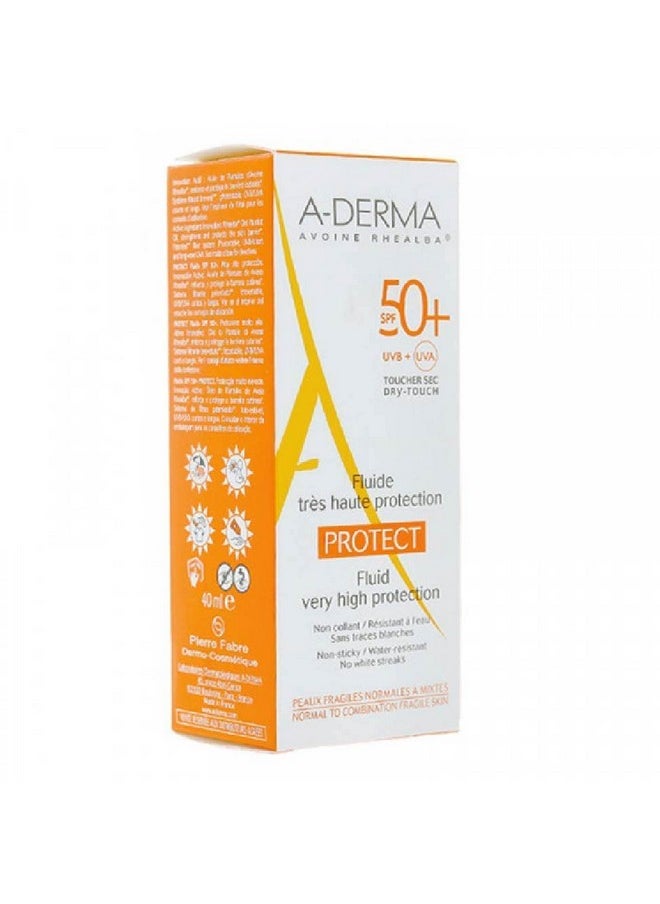 A-DERMA - Protect Invisible Fluid Spf 50+ 40Ml - Image 1