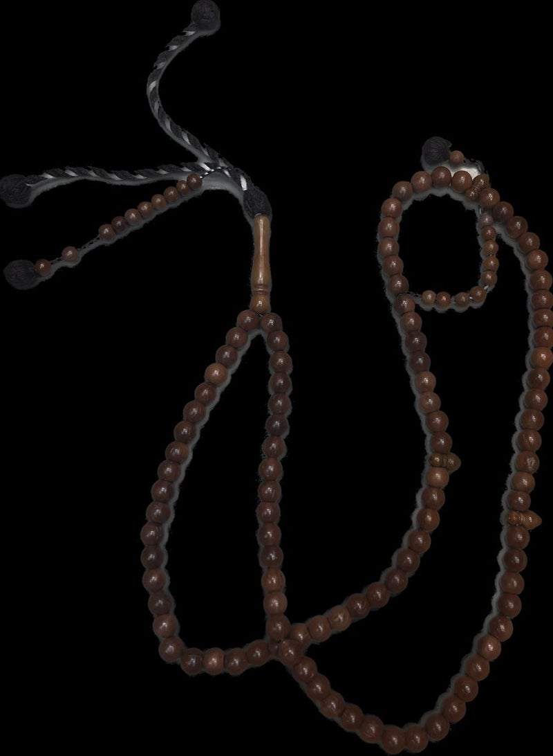 The distinctive and wonderful coke wood rosary is 100 handcrafted with silk thread the size of the beads is 8 mm We provide it in a special box to make it easy to give it as gifts to loved ones - Image 3