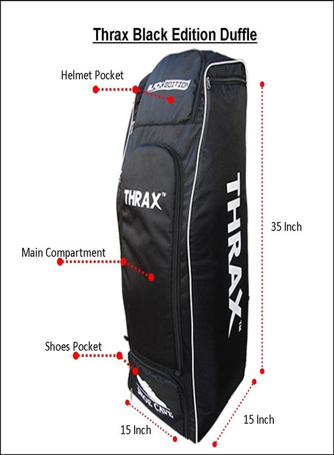 THRAX Black Edition Duffle Cricket Kit Bag - Image 5