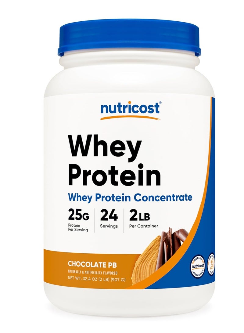 Nutricost Whey Protein Concentrate Powder Chocolate Peanut Butter 2lb - Image 1