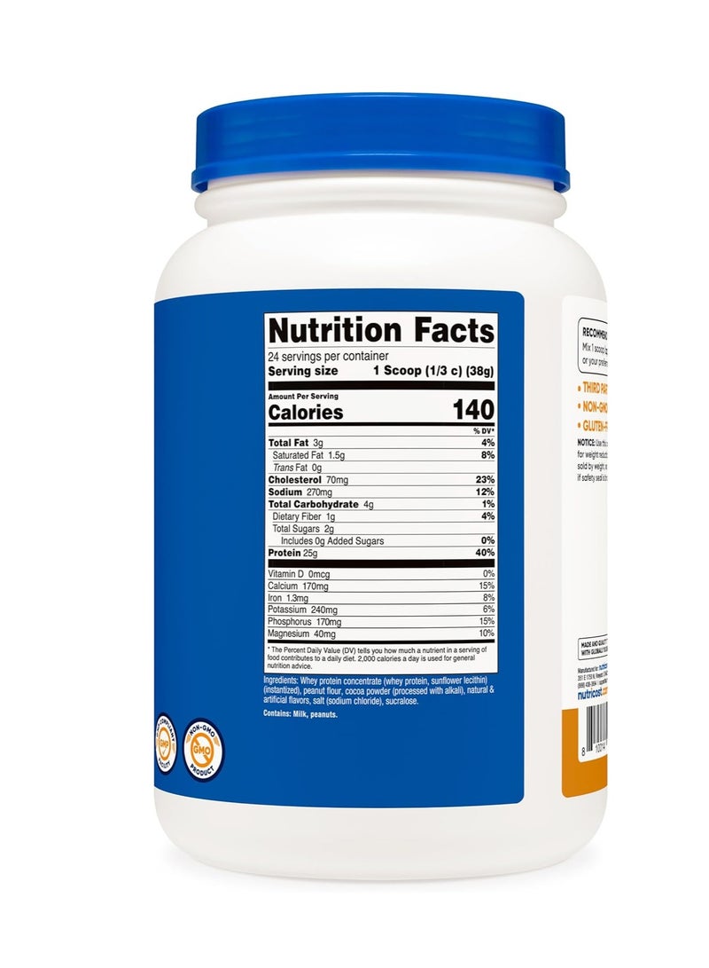 Nutricost Whey Protein Concentrate Powder Chocolate Peanut Butter 2lb - Image 4