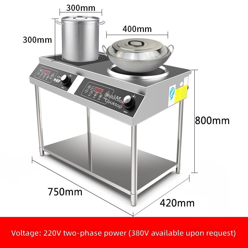 Dual-Burner Electric Cooktop with Black Crystal Panel - High Power, Multi-Function for Home and Commercial Use - Image 5