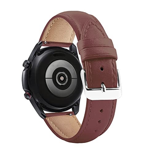 ACM Watch Strap Leather Belt 22mm compatible with Noise Colorfit Ultra 3 Smartwatch Casual Classic Band Brown - Image 3