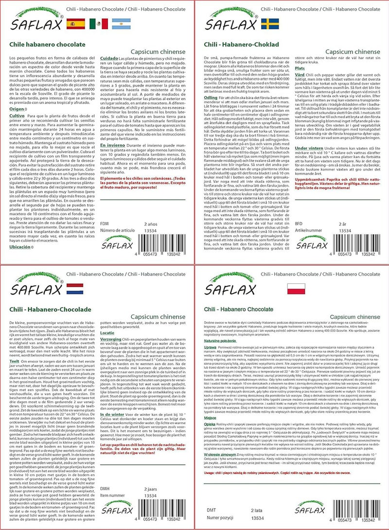 GGOOT Chili - Habanero Chocolate - 10 Seeds - with Soil - Capsicum chinense - Image 4