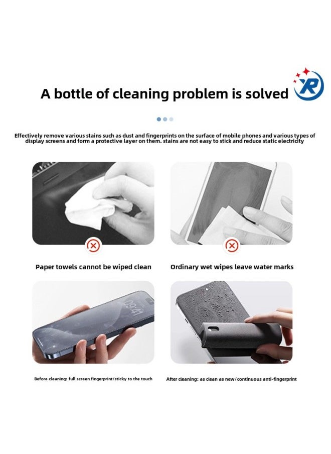 Generic - Mobile Phone Screen Cleaner Portable Spray Wipe Integrated Digital Computer Screen Cleaner Mobile Phone Screen Cleaner-Color:Color Box Packaging: Gray - Image 1