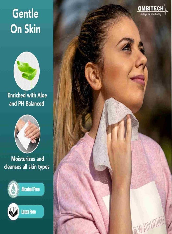 AmbiTech Soft Body Cleansing Wet Bed Bath Wipes for Adults | Body Sponging | Extra Large, 10 Wipes/Pack (Pack of 10), 100 Wipes, White, - Image 5