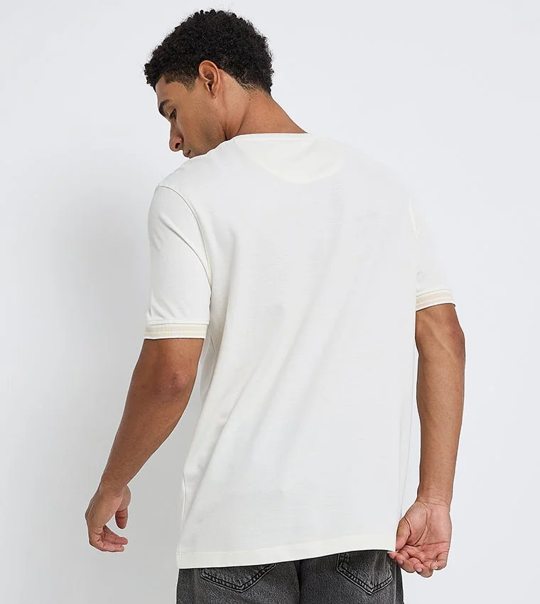 Ben Sherman  Ben Sherman Men's Crew Neck Short Sleeve Graphic T-Shirt for Men | Best Price UAE
