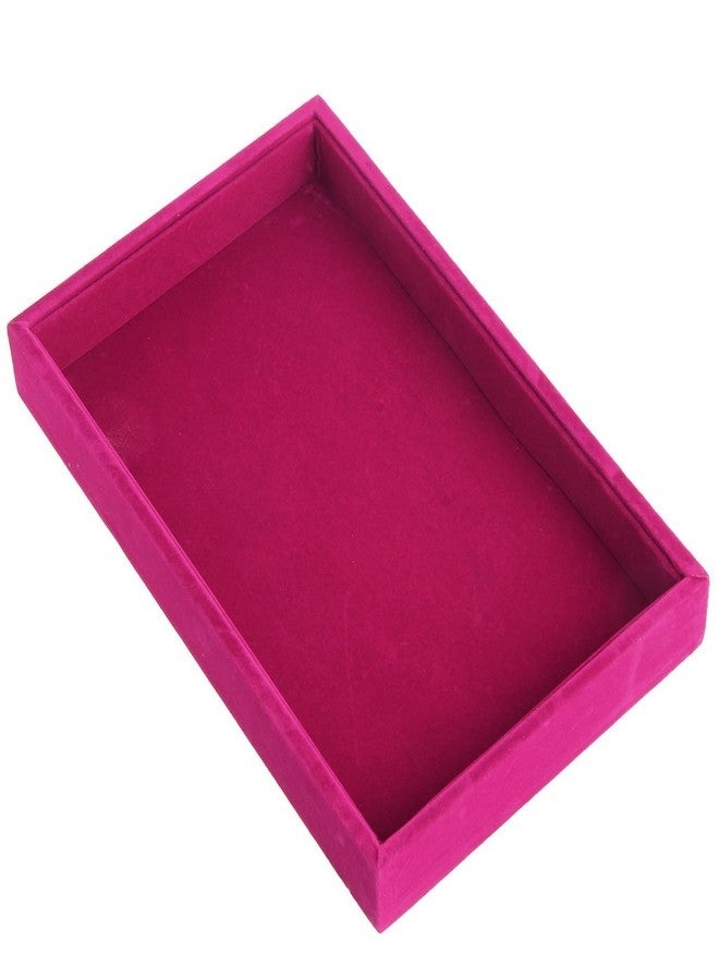 Youngy Stackable Jewelry Trays Inserts Velvet Catch All Jewelry Display Tray Case - Hot Pink - Image 1