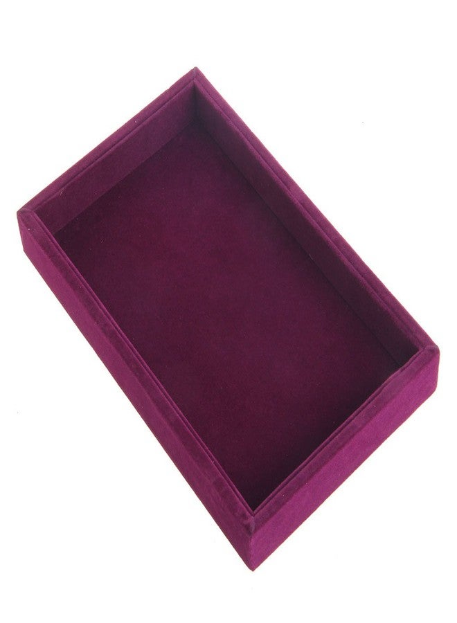 Youngy Stackable Jewelry Trays Inserts Velvet Catch All Jewelry Display Tray Case - Hot Pink - Image 4