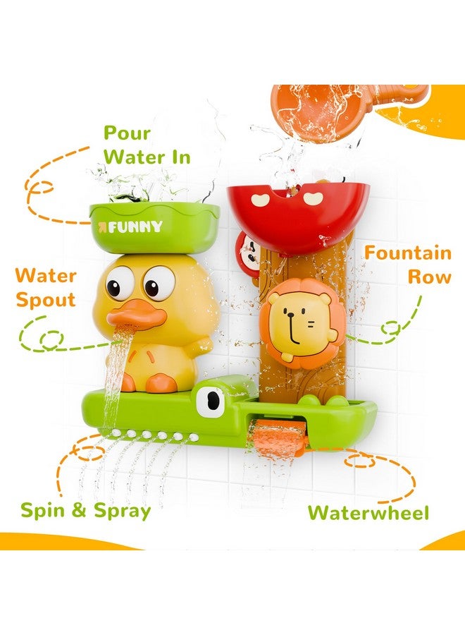 iPlay, iLearn Bath Toys for Toddlers 1-3, Baby Waterfall Bathtub Toy W/ Suction Cup, Kids Bath Tub Shower Playset, Infant Bathtime Fun Summer Pool Birthday Gift 18 24 Month, 2-4, 3-5 Year Old Girl Boy - Image 4
