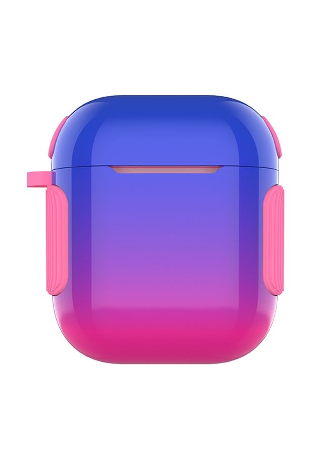 Raxoom Case Cover 2 in 1 Varnish Colorful PC + TPU Earphone Case For AirPods 2 / 1 Blue+Rose Red Gradient