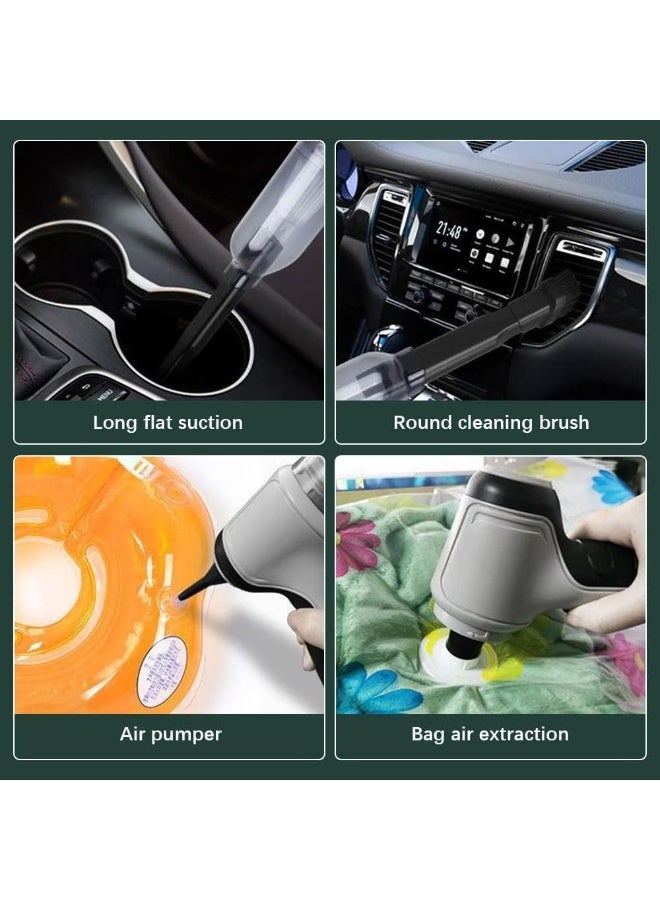 Generic 3-in-1 Cordless Air Duster & Mini Vacuum Cleaner – USB-Rechargeable Handheld Dust Blower with HEPA Filter, Multiple Nozzles for Keyboard, PC, Car, and Home Cleaning - Image 4