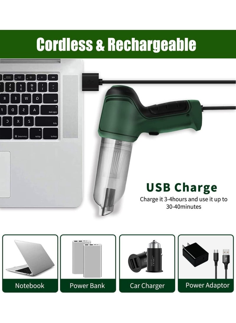 Generic 3-in-1 Cordless Air Duster & Mini Vacuum Cleaner – USB-Rechargeable Handheld Dust Blower with HEPA Filter, Multiple Nozzles for Keyboard, PC, Car, and Home Cleaning - Image 5