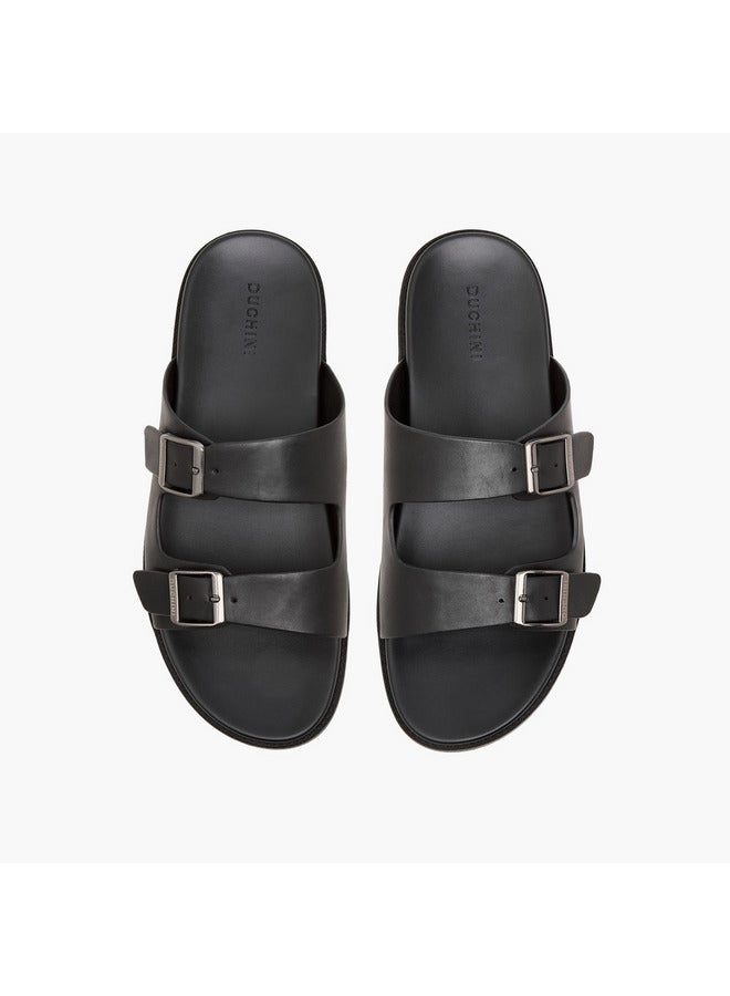 DUCHINI Men's Solid Slip-On Comfort Sandals  - Image 1