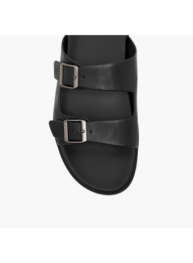 DUCHINI Men's Solid Slip-On Comfort Sandals  - Image 4