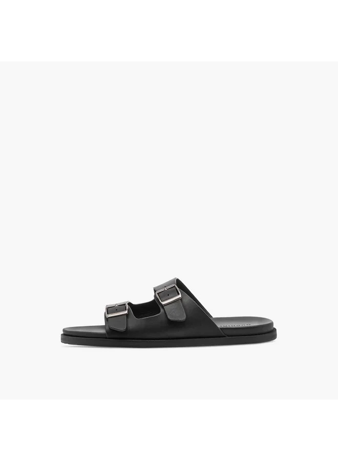 DUCHINI Men's Solid Slip-On Comfort Sandals