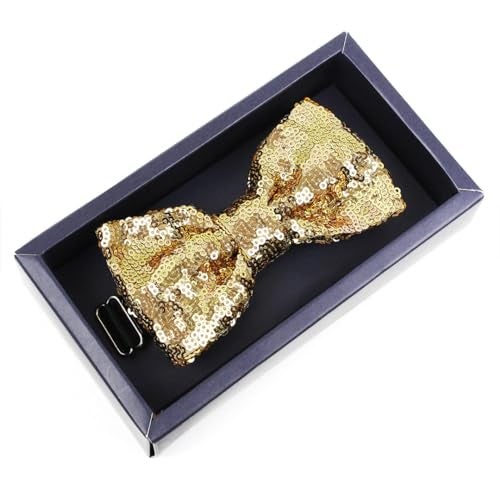 Peluche Solid Blingy Essentials Golden Squence Bow Tie - Image 5