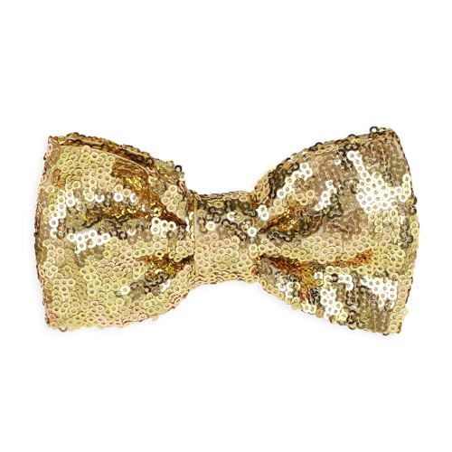 Peluche Solid Blingy Essentials Golden Squence Bow Tie - Image 1