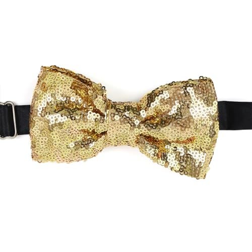 Peluche Solid Blingy Essentials Golden Squence Bow Tie - Image 4