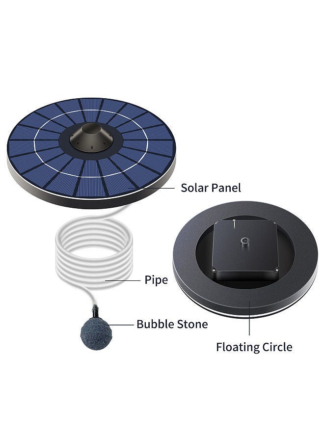 Generic Solar Pond Aerator Oxygen Pump With Air Hose and Bubble Stone Floating Water Pond Aerator Fish Tank Oxygenator for Birdbath Fountain Small Pond Water Circulation  - Image 4