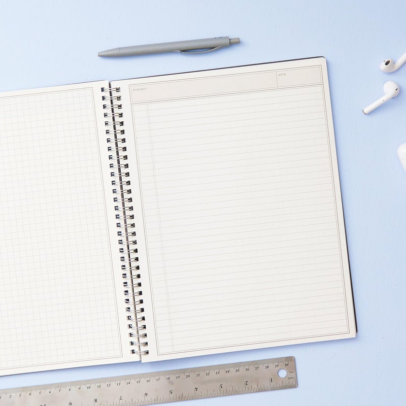 Blue Sky Notes Professional Notebook, 5.5" x 8.5" Journal, 4 Pack, Gray, Flexible Cover, Durable Twin-Wire Binding, 150+ Lined and Perforated Notes Pages, Undated, Office and School - Image 4