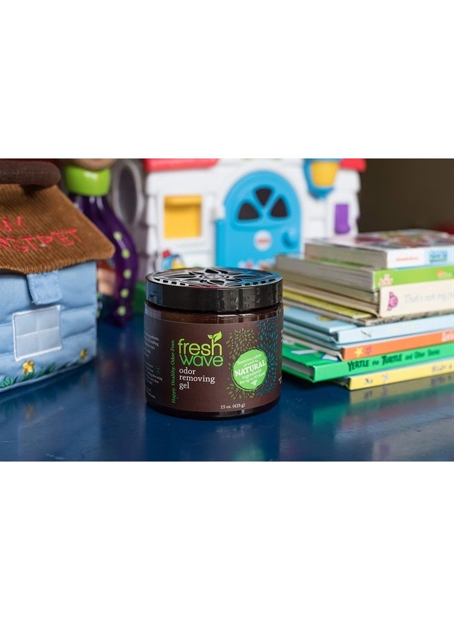 Fresh Wave جل إزالة الروائح، 15 أونصة | ماصات الروائح للمنزل | تخفيف الروائح بشكل آمن | مزيل الروائح الطبيعي المستند إلى النباتات | كل 15 أونصة تدوم 30-60 يومًا | للطهي، القمامة والحيوانات الأليفة - Image 5