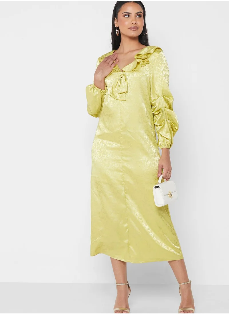 SIVVI for HANIYA Printed Ruffle Detail Dress