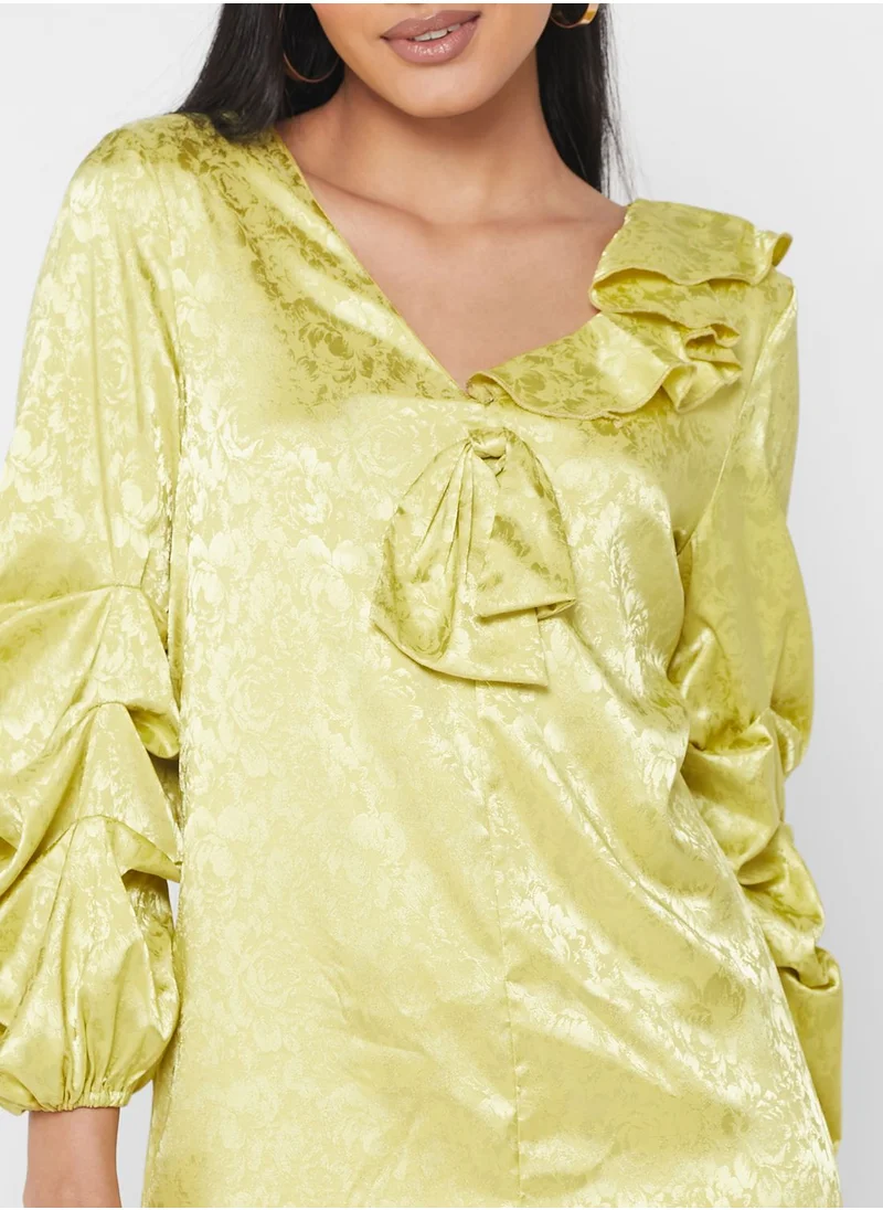 SIVVI for HANIYA Printed Ruffle Detail Dress