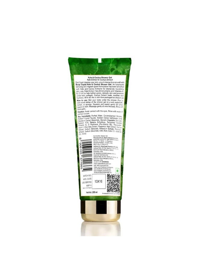 BODY CUPID Refreshing Kale And Cactus Shower Gel | 200Ml  - Image 2