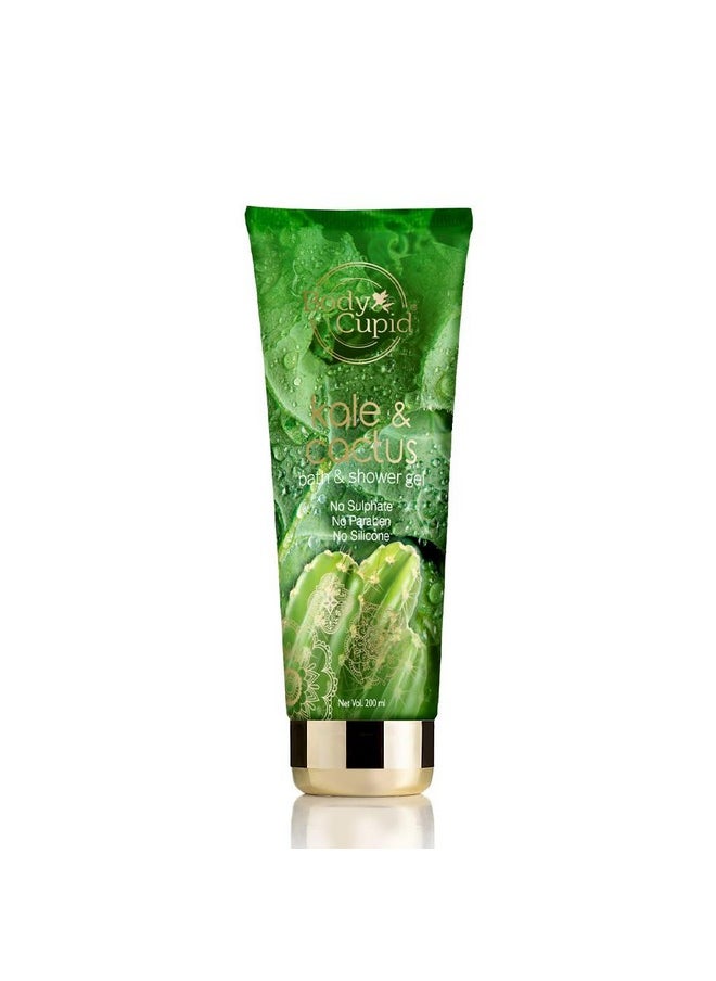 BODY CUPID Refreshing Kale And Cactus Shower Gel | 200Ml  - Image 1