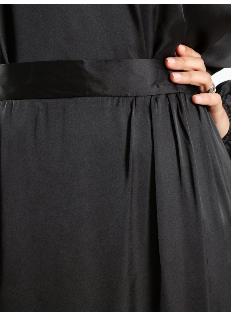 ايمالينا فاشون Modest Satin Skirt - Image 4