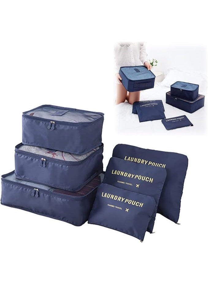 6 Pieces Travel Bag Set Multifunctional Travel Storage Bags Clothes Sorting Bag with Travel Packing Bags Organizer Pouch for Suitcases and Shoes Bags - Image 3