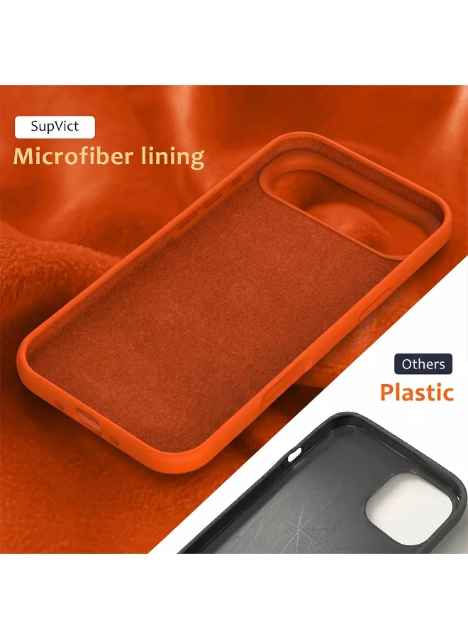 Mobcos Mobcos iPhone 17 Air Orange Elite Logo Mobcos iPhone 17 Air Orange Elite Logo Premium Silicone Magnetic Wireless Charging Case for iPhone | Silky Soft Touch | Military-Grade Shockproof Protection | Strong Magnetic Compatibility | Luxury Slim Cover  | Best Price UAE